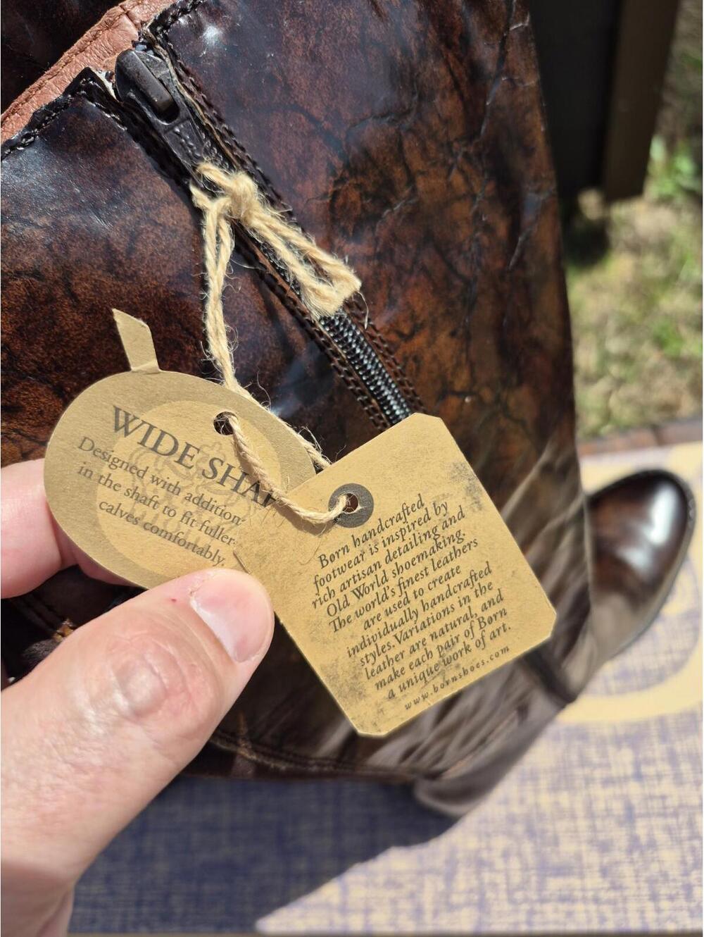 Born Women's Gibb High Shaft Boots - Leather, Wide Calf Size 7 New - $195 MSRP - Picture 7 of 10